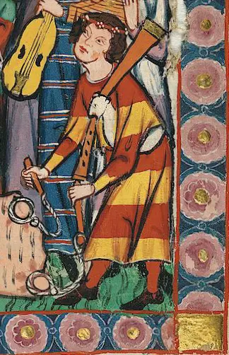 Ein Sackpfeifer im Codex Manesse